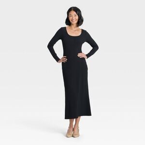 a new day Black Strapless Maxi Dress